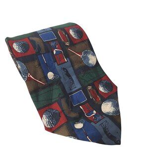 Isaac Zelcer Golf Balls Tees Bags Silk Necktie